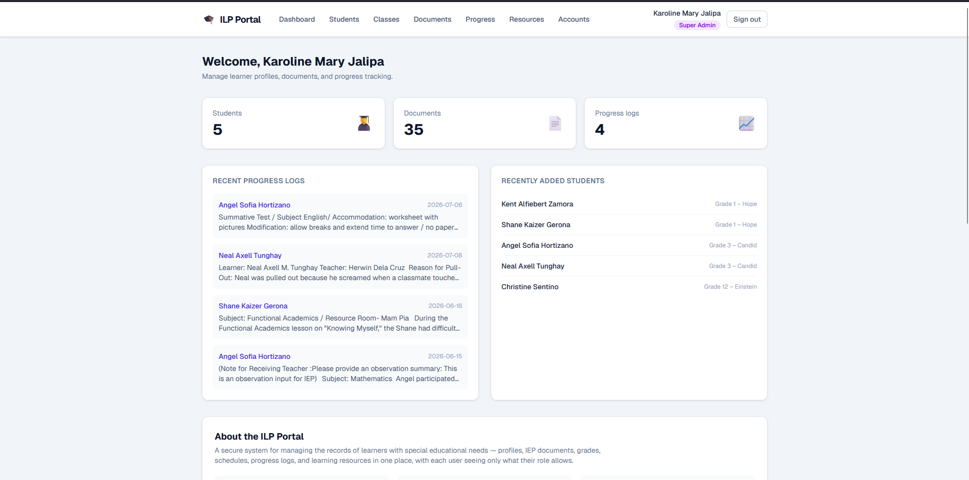 ILP Portal