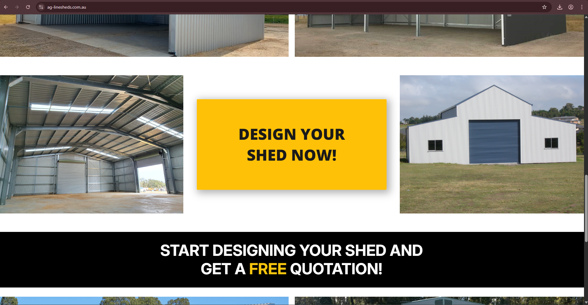 AG-Line Sheds website