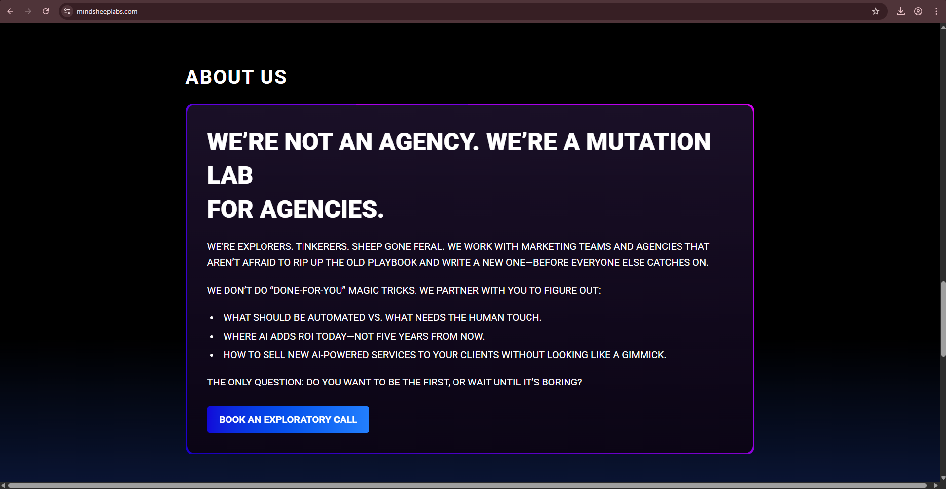 Mindsheep Labs website