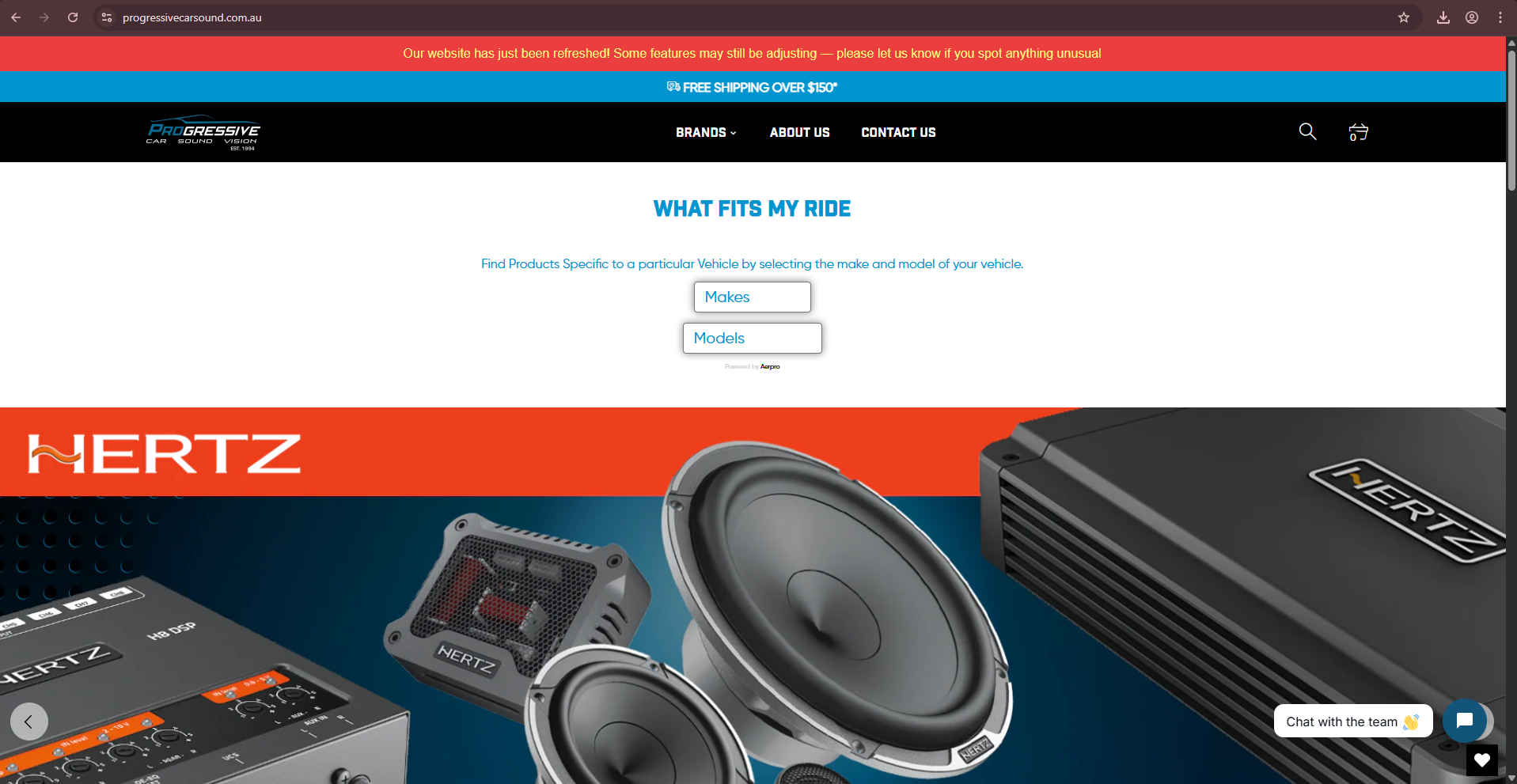 Progressive Car Sound Vision website
