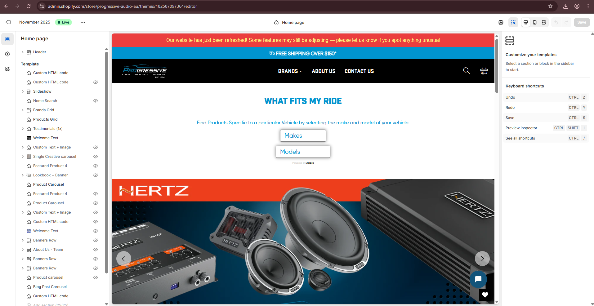 Progressive Car Sound Vision website