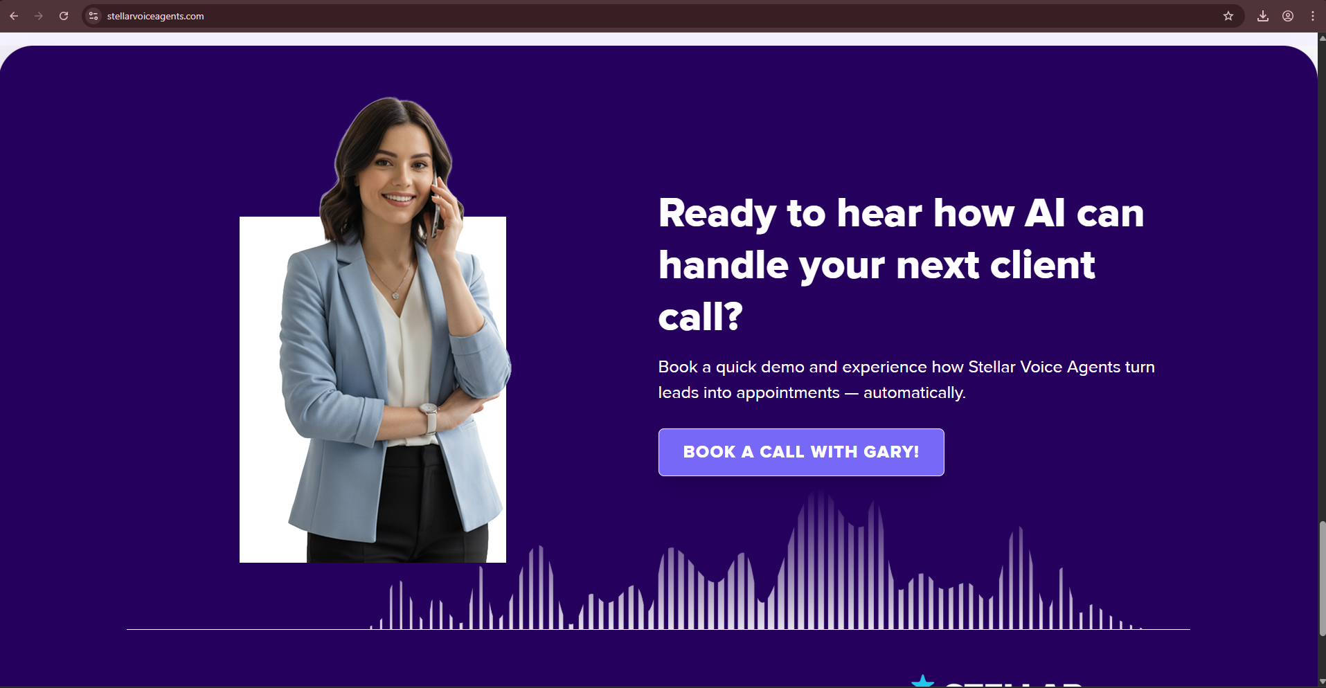 Stellar Voice Agents website