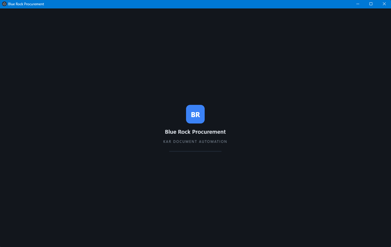 Blue Rock KAR Procurement App
